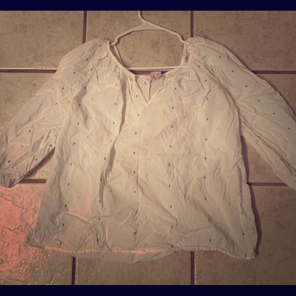 XL White cotton blouse